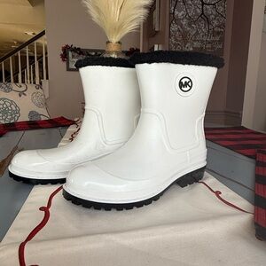 Michael Kors Black and White Boots